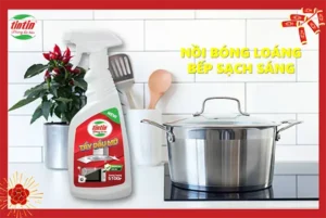 vệ sinh dầu mỡ trên bếp